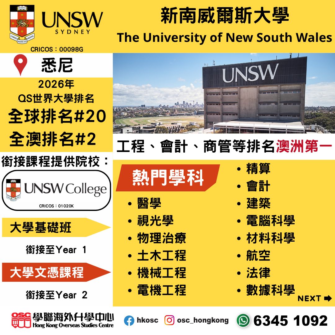 澳洲八大院校排名、熱門學科及銜接途徑全解析!